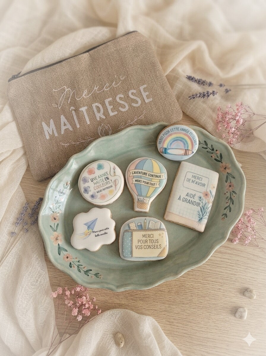 Coffret 6 Biscuits Merci Maitresse