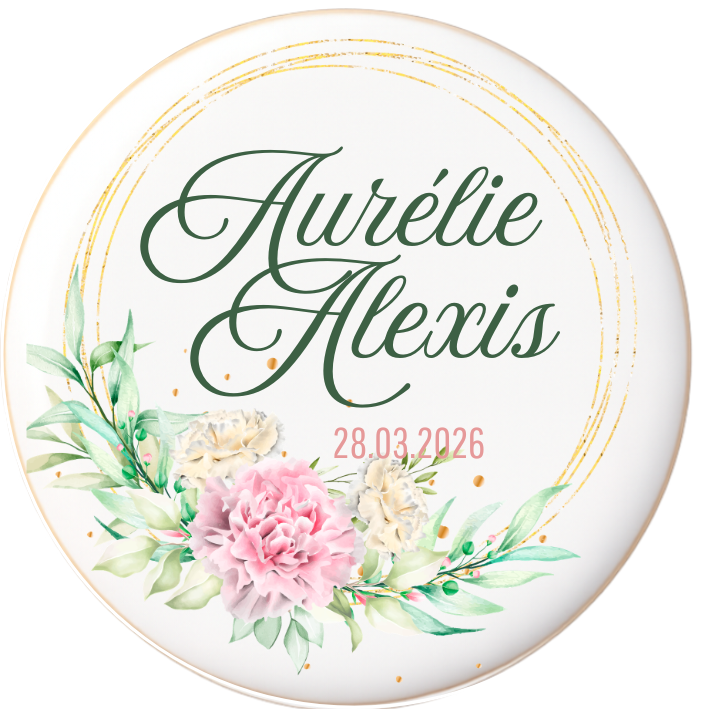 Biscuits Mariage Ton Rose- Modèle 1