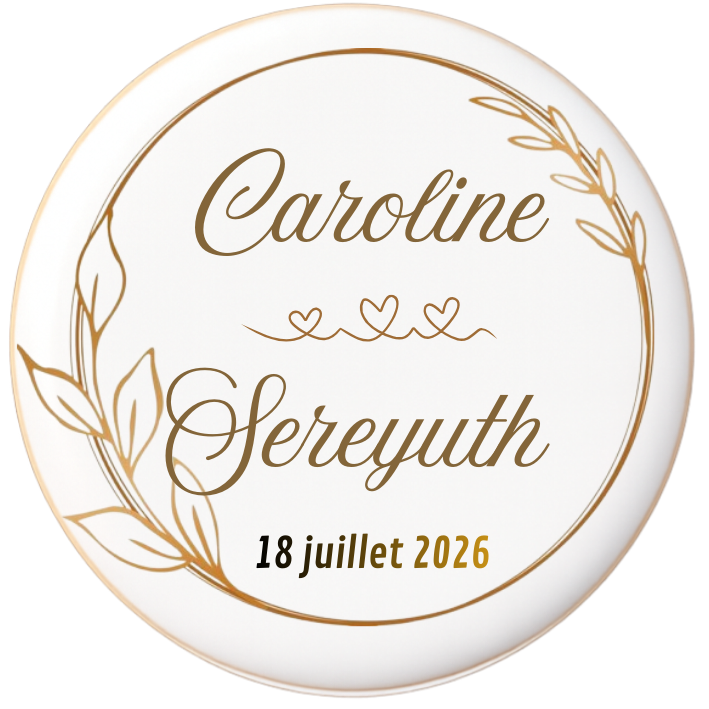 Biscuits Mariage Ton Dorés- Modèle 2