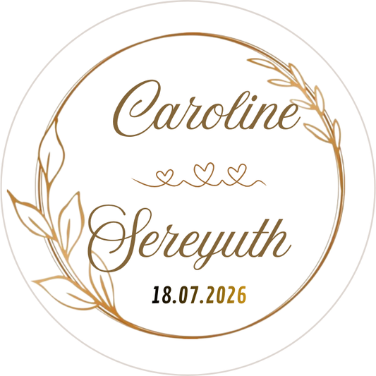 Biscuits Mariage Ton Dorés- Modèle 2