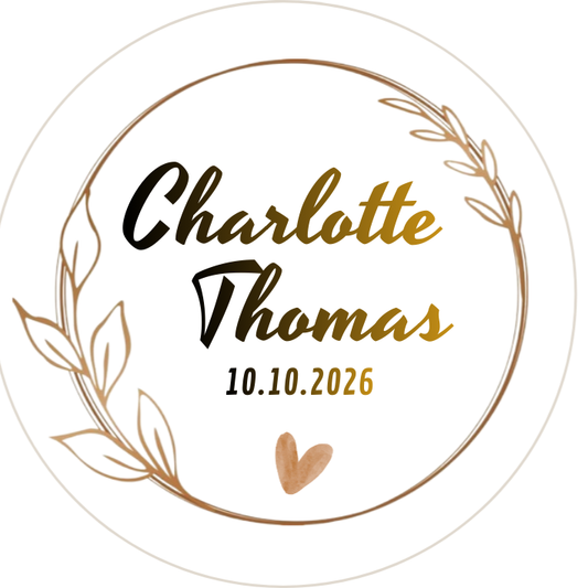 Biscuits Mariage Ton Dorés- Modèle 3