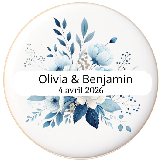 Biscuits Mariage Ton Bleu - Modèle 1