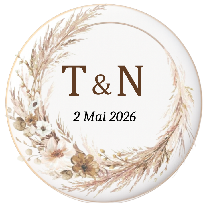 Biscuits Mariage Ton Bohème Chic- Modèle 1