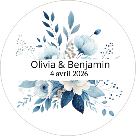 Biscuits Mariage Ton Bleu - Modèle 1