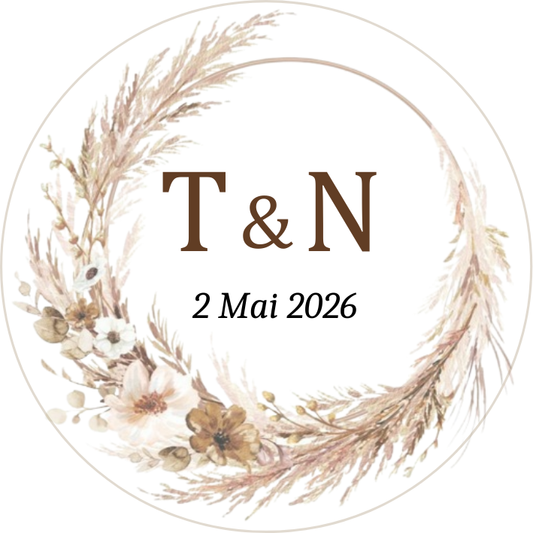 Biscuits Mariage Ton Bohème Chic- Modèle 1