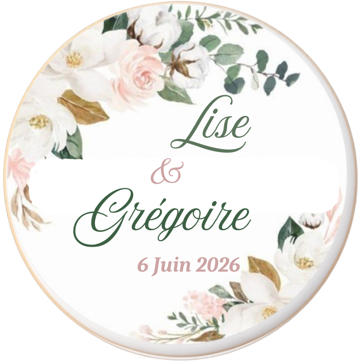 Biscuits Mariage Ton Rose- Modèle 2