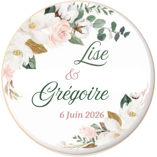 Biscuits Mariage Ton Rose- Modèle 2