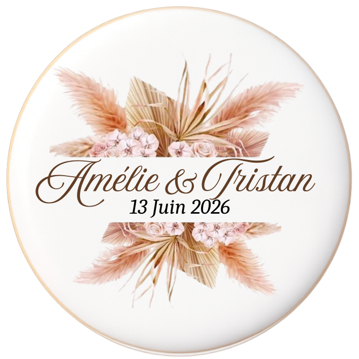 Biscuits Mariage Ton Bohème Chic- Modèle 3