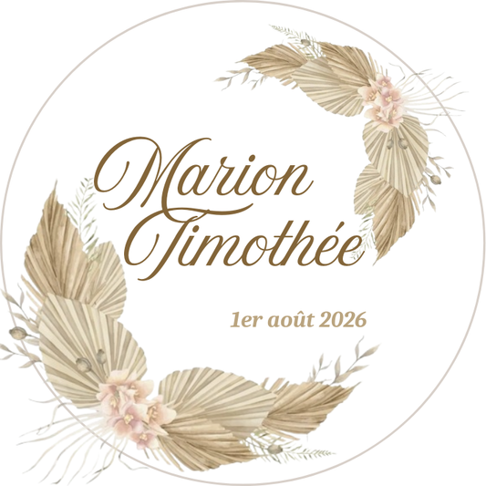 Biscuits Mariage Ton Bohème Chic- Modèle 2