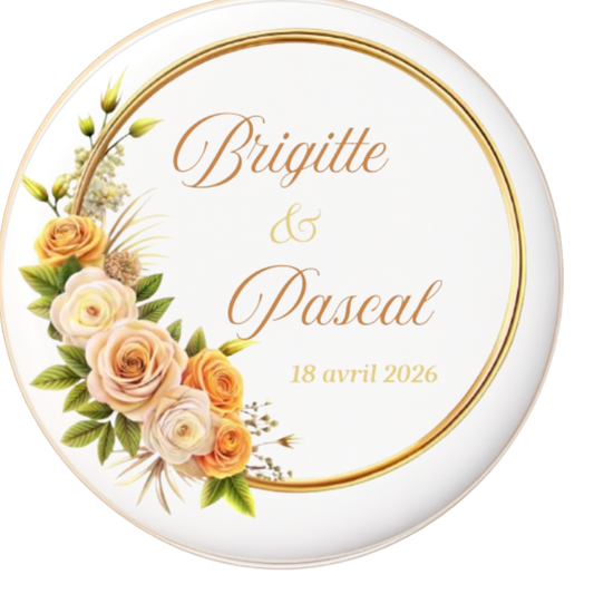 Biscuits Mariage Ton oranger - Modèle 1