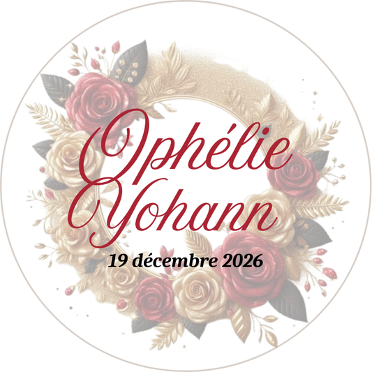 Biscuits Mariage Ton Rouge- Modèle 2