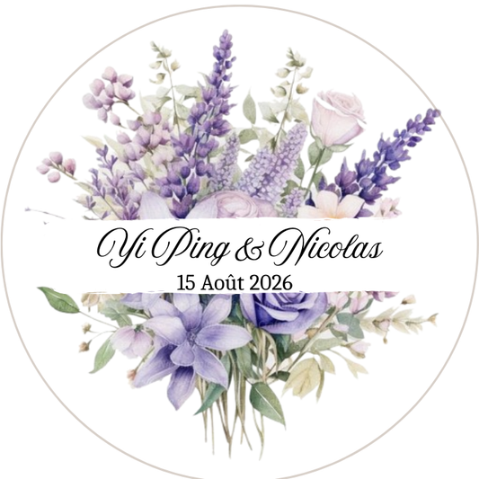 Biscuits Mariage Ton Lilas- Modèle 2