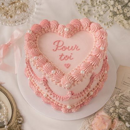 Cake Design - Heart Vintage Cake