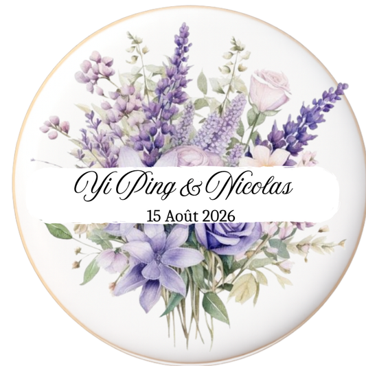 Biscuits Mariage Ton Lilas- Modèle 2