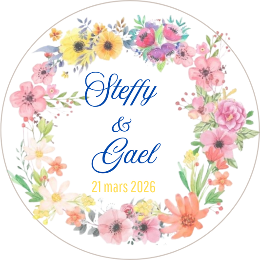 Biscuits Mariage Ton Coloré- Modèle 1