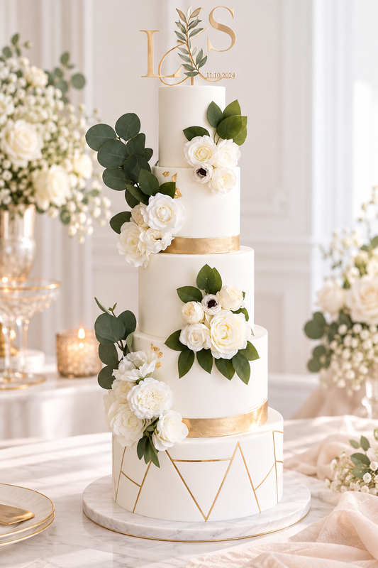 Wedding Cake Golden Lines