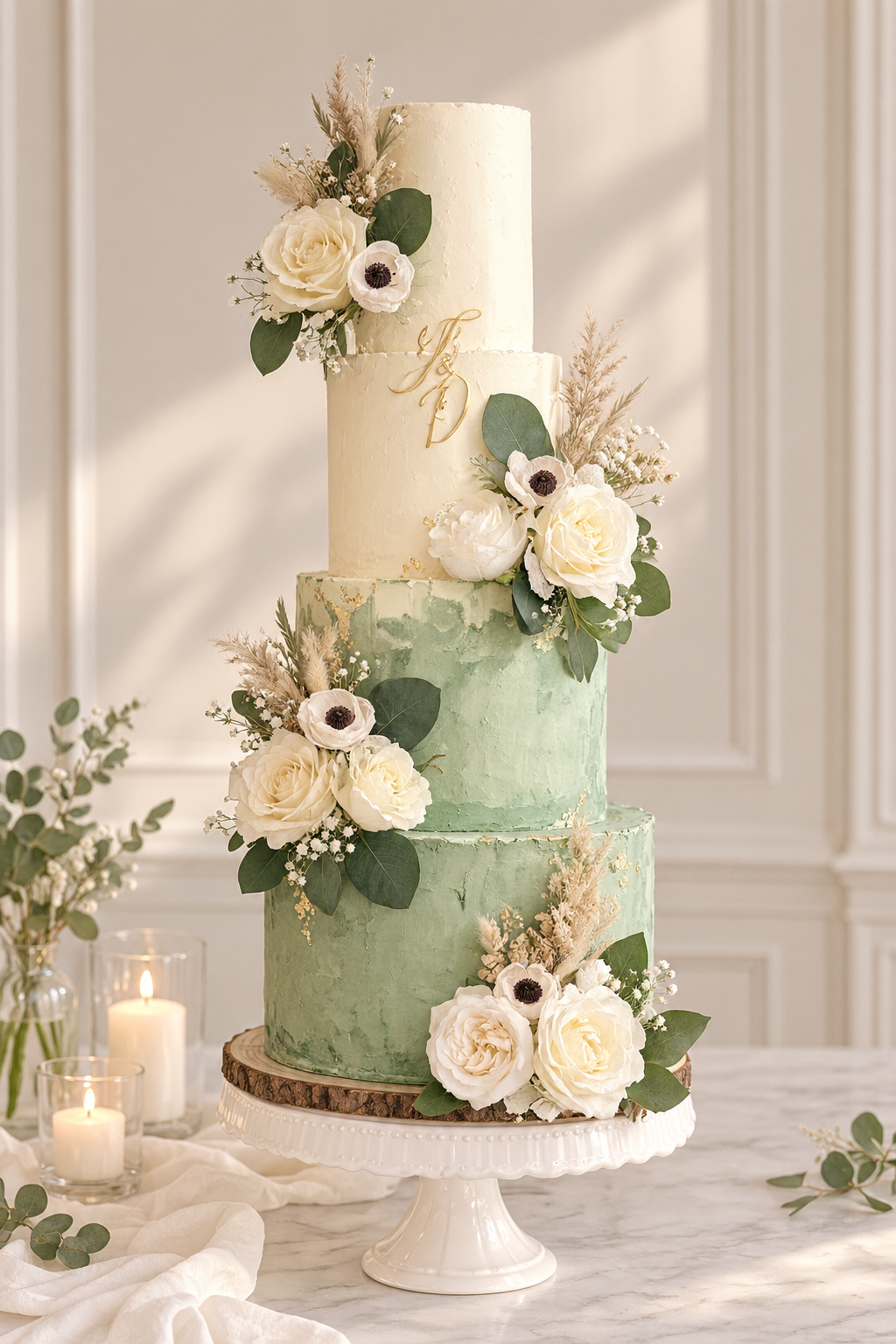 Wedding Cake Sauge Eternel